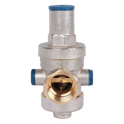 Редуктор давления Stout вн-вн 3/4" 1-5,5 бар PN25 БЕЗ манометра Никель