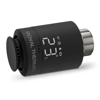 Головка термостатическая (термоголовка) M30х1,5 + Click Чёрный Royal Thermo Smart Heat RTE 77.001B