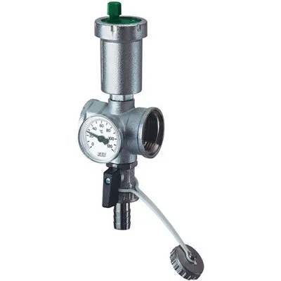 Узел коллекторный 1" (воздухоотводчик, термометр, клапан сливной), FAR FK34381