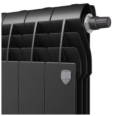 Радиаторы Royal Thermo BiLiner 500 Noir Sable VDR биметаллические, чёрные нижнее правое подключение