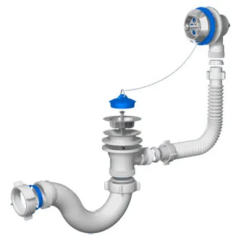 Сифон для ванны 11/2"х40 прямоток, пластик АНИ пласт E150