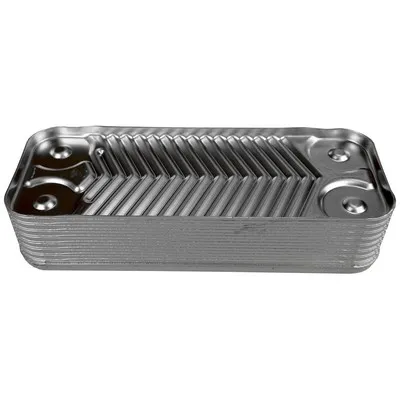 Теплообменник ГВС (вторичный) 16 пластин для котлов Ariston Uno 995945, Berreta К8036, R8037, Biasi BI1181122, BI1001101, E.C.A 7006991269, Electrolux AA10110003, Ferroli 39842130