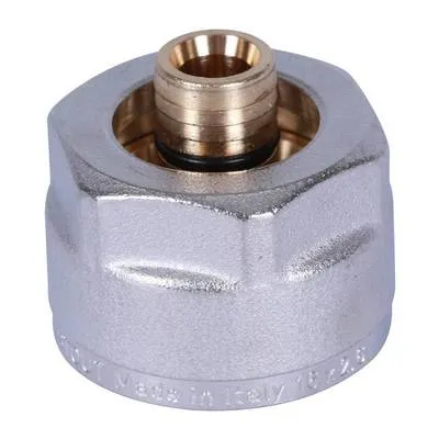 Соединитель коллекторный обжимной Stabil Stout Ø20(2.9)х3/4"ЕК евроконус для полимерной PEX трубы SFC-0026-202934