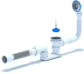Сифон для ванны 11/2"х40/50 плоский с гофротрубой, пластик АНИ пласт Е055