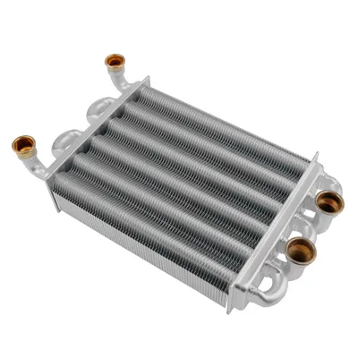 Теплообменник битермический для котлов 24 кВт Ariston, Immergas, Biasi, Unical, Roda, Baltgaz (65106300, BI1592100, 95263474, 1.024398), 65106300