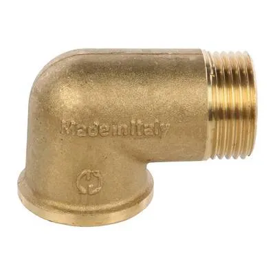 Угол латунный внутренняя/наружная резьба Stout