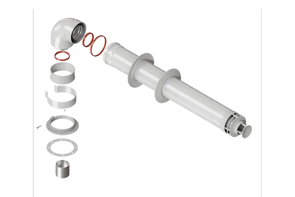 Комплект дымохода коаксиальный универсальный Ø60/100, L=900 мм Royal Thermo RTF01.050
