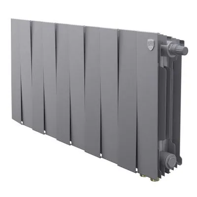 Радиаторы Royal Thermo PianoForte 300 Silver Satin VDR80 биметаллические, серебристые нижнее правое подключение