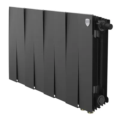 Радиаторы Royal Thermo PianoForte 300 Noir Sable VDR80 биметаллические, чёрные нижнее правое подключение