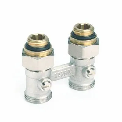 Узел нижнего подключения радиатора накидная гайка-НАРУЖНАЯ резьба 3/4"х 1/2" евроконус прямой Rehau/Рехау 12407271001