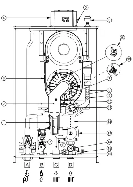 Котёл газовый конденсационный Baxi Luna Duo-tec MP+ 1.90 7221295