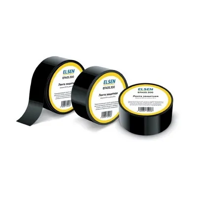 Лента защитная для фитингов 50 мм х 30 м Чёрная Elsen