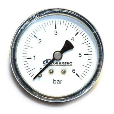 Манометр аксиальный 0-6 бар 1/4" Ø50 мм Джилекс 9003