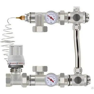 Смесительный узел для тёплого пола (без насоса) Tim 20-60 °C JH-1032