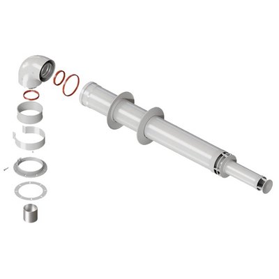 Комплект дымохода коаксиальный универсальный антилёд Ø60/100 мм, L=1000 мм Royal Thermo RTF01.040