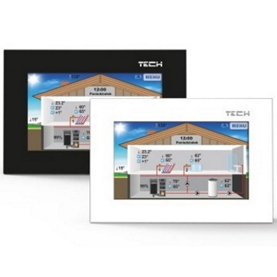 Терморегулятор проводной программируемый ST-2801 Tech  с WiFi с OpenTherm сенсорный дисплей, датчик влажности