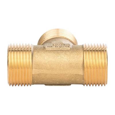 Тройник латунный наружная резьба Stout