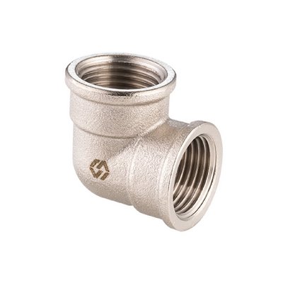 Угол латунный внутренняя/внутренняя резьба никелированный MVI