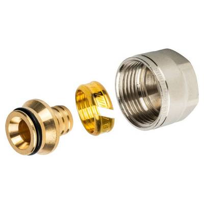 Соединитель коллекторный обжимной Stout Ø16(2.2)х3/4"ЕК евроконус для полимерной PEX трубы SFC-0020-001622