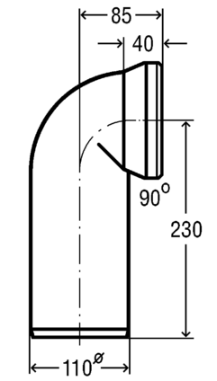 Труба фановая Ø110х90° Viega 100551