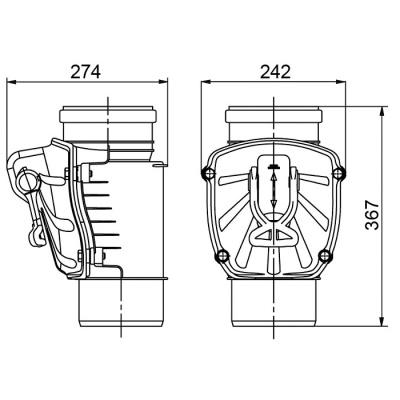 Клапан обратный канализационный вертикальный Karmat Ø160 ZB160PION