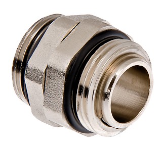 Ниппель латунный поворотный НАРУЖНАЯ резьба НН 1" никелированный Valtec VT.0606.0.06