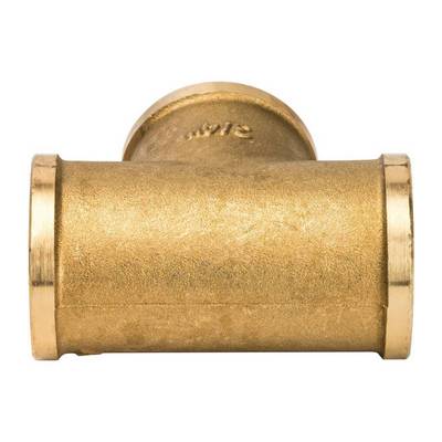 Тройник латунный внутренняя резьба Stout