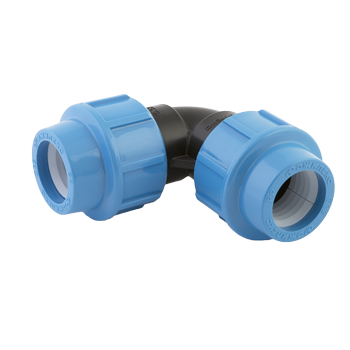 Угол обжимной пластиковый для труб ПНД Джилекс