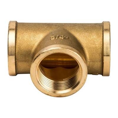 Тройник латунный внутренняя резьба Stout