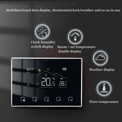 Термостат Beca BHT-8000-VA GBC RF + WiFi "16 А" (Black)