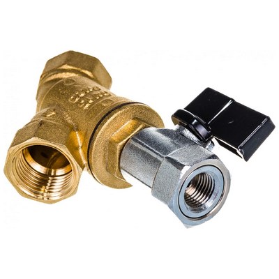 Фильтр грубой очистки косой Elsen 1" со сливным краном EV33.1010