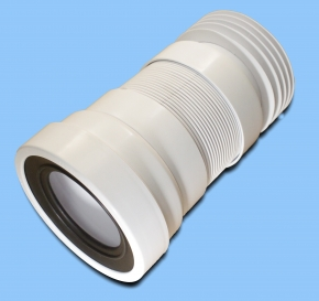 Гофра для унитаза Ø110 L=200-330 мм с гофрированным окончанием McAlpine MRWC-F20R