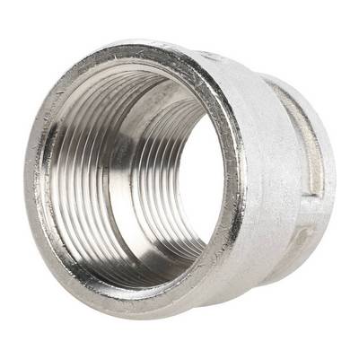 Муфта латунная переходная внутренняя резьба никелированная Stout