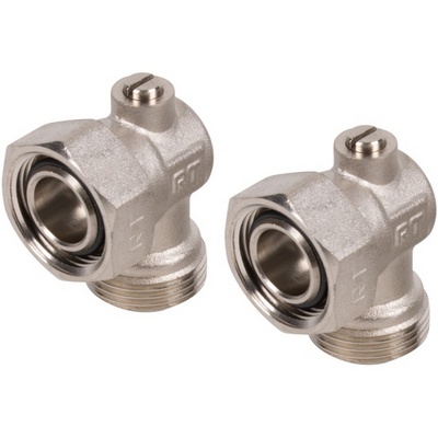 Набор нижнего подключения радиатора евроконус-евроконус 3/4" УГЛОВОЙ раздельный Royal Thermo НС-1353996