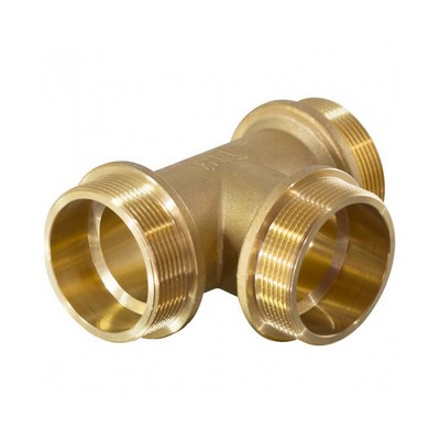 Тройник латунный наружная резьба Tim