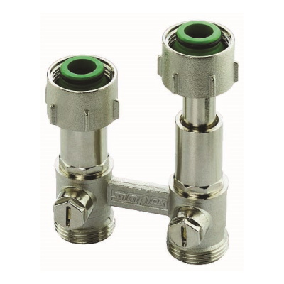 Узел нижнего подключения радиатора телескопический прямой 3/4"НГх3/4"НР евроконус, латунь Simplex Exclusive тип DT2/50, F10084