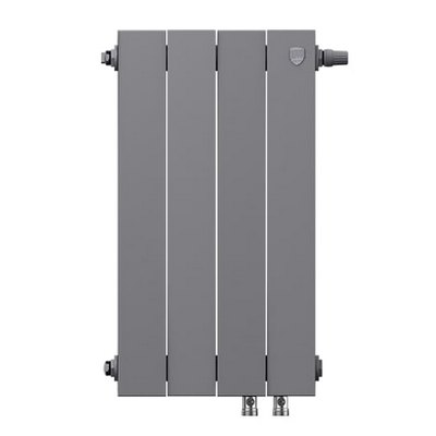 Радиаторы Royal Thermo PianoForte 500 Silver Satin VDR биметаллические, серебристые нижнее правое подключение