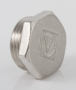 Заглушка (пробка) латунная с НАРУЖНОЙ резьбой НР 2" никелированная Valtec VTr.583.N.0009