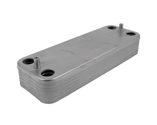 Теплообменник вторичный (210x172)  12 пластин на газовые котлы  Junkers Ceraclass, Euroline, Appliance, Bosch Gaz 3000  BUDERUS Logamax