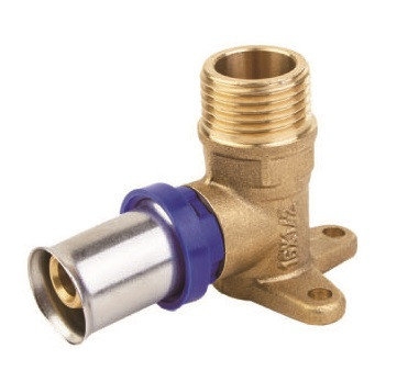 Водорозетка с НАРУЖНОЙ резьбой НР Ø16х1/2" пресс для металлопластиковых труб Tim F-ZL1602M