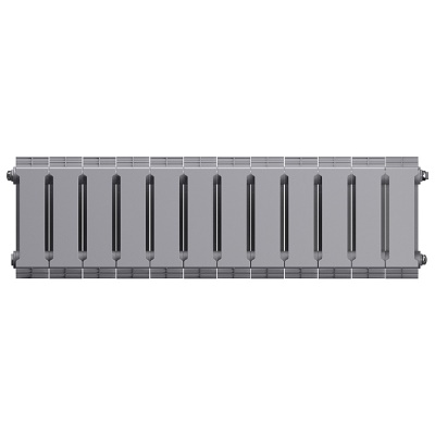 Радиаторы Royal Thermo PianoForte 200 Silver Satin биметаллические, серебристые боковое подключение