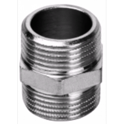 Ниппель латунный наружная резьба никелированный Vieir