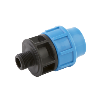 Соединение обжимное НР Ø32х3/4" пластиковое для труб ПНД с НАРУЖНОЙ резьбой Джилекс 9134