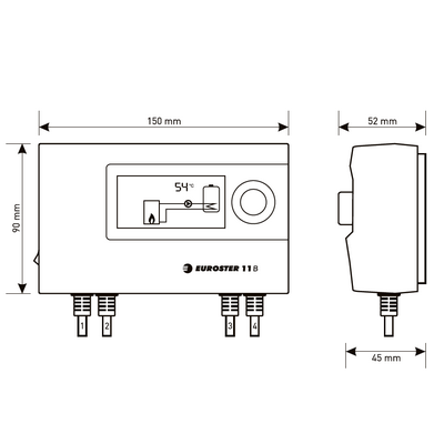 Контроллер отопления Euroster 11B для управления насосом ГВС E11B