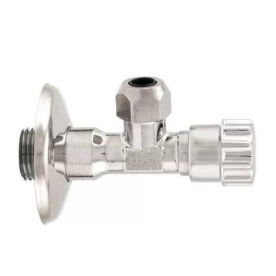 Кран-вентиль для с/т приборов латунный угловой НАР-НАР резьба 1/2"хМ10, хром Itap 3480012