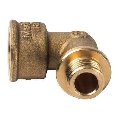 Угол латунный внутренняя/наружная резьба с упором Stout