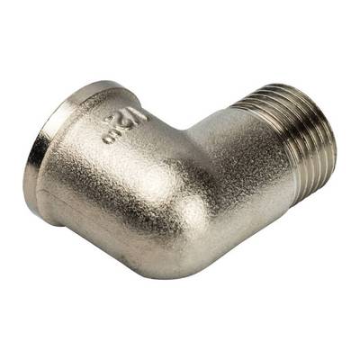 Угол латунный внутренняя/наружная резьба никелированный Stout