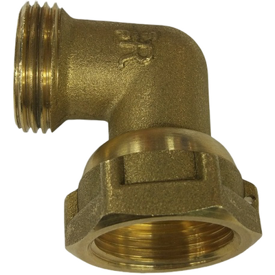 Соединение латунное угловое с накидной гайкой внутрення/наружная резьба Rumet