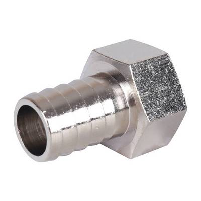 Штуцер латунный внутренняя резьба никелированный Stout