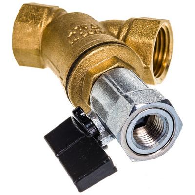 Фильтр грубой очистки косой Elsen 1" со сливным краном EV33.1010